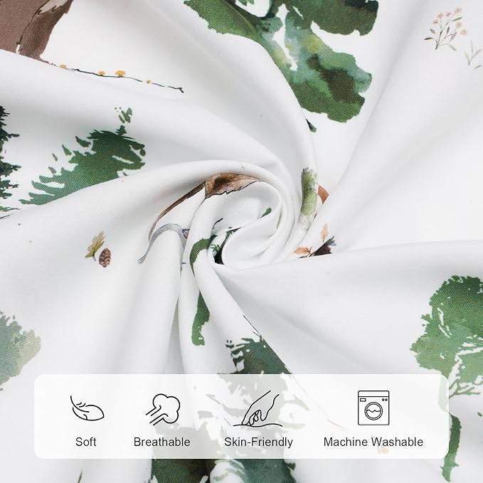 3 Pack Fitted Crib Sheets, Ultra Soft Breathable Comfortable Baby Sheet Set for Boys Girls Neutral, 28x52 Inch Fits Standard Crib and Toddler Mattresses, Woodland Animals