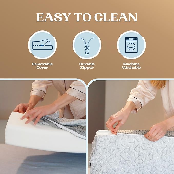 FeelAtHome Bed Gap Filler for Queen Bed | Bed Wedge Pillow for Headboard to Close The Gap (0-8") Between Headboard and Mattress - Queen Size (60"x10"x5")