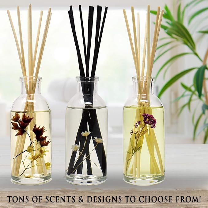 Urban Naturals Patchouli Woods Reed Diffuser Scent Sticks Gift Set | Sandalwood, Patchouli & Ylang Ylang | Scented Oil for Mid to Large Size Rooms. Vegan. Made in The USA