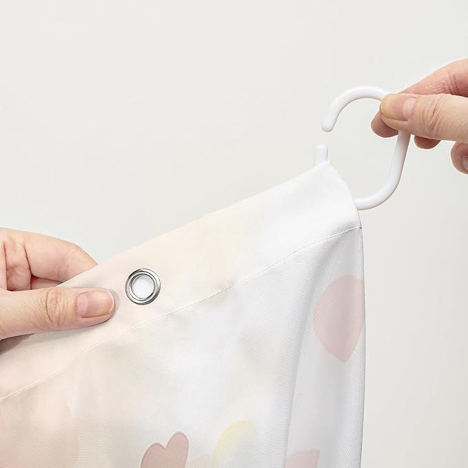 AILONEN Tree of Life Shower Curtain for Bathroom,Watercolor Hearts Tree Printed Waterproof Bath Curtain,Colorful Tree Leaves of Life Abstract Boho Shower Curtain 72" W x 84" H