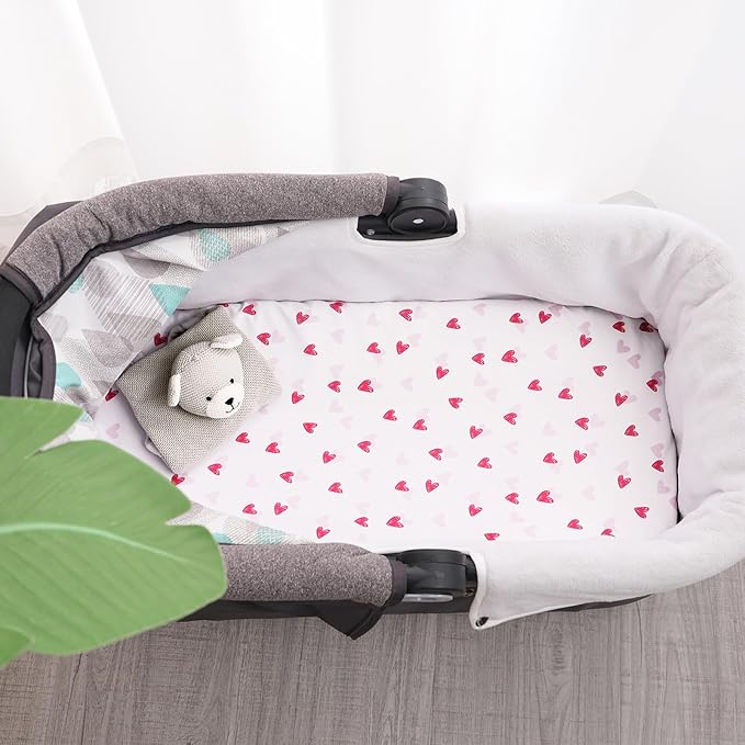 david's kids 3 Pack Bassinet Sheets, Ultra Soft Breathable Comfortable Baby Sheet Set for Boys Girls Neutral, Univeral Fit for Most Cradle and Bassinet Mattress, Rainbow