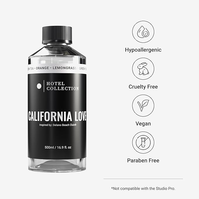 Aroma360 Hotel Collection Diffuser Oil-California Love-Aromatherapy Essential Fragrance-Luxury Hotel Inspired-Marine, Bergamot& Jasmine-500ML 16.9 Fl oz