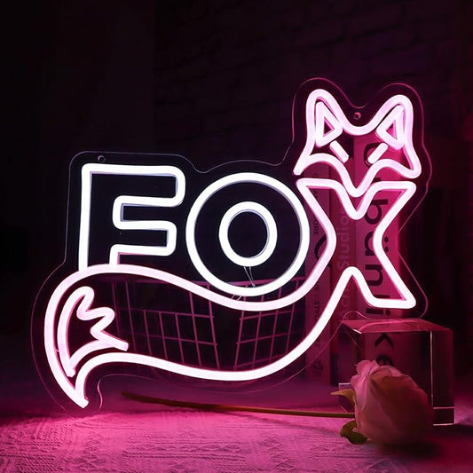 Fox Cute LED Neon Sign For Home Bedrooms Children's Room Game Room Bars Party Club Office Art Wall Decorations A fox gift for a girl