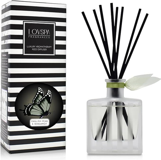LOVSPA Eucalyptus Spearmint Reed Diffuser Set with Sticks - Eucalyptus, Spearmint & Rosemary - Made in The USA