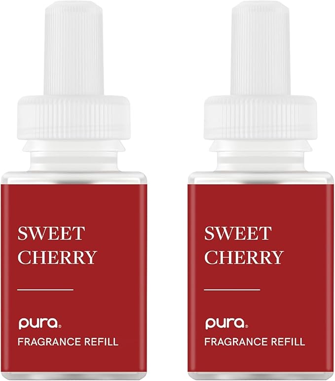 Pura Refill - Smart Home Air Diffuser - Up to 120 Hours of Premium Fragrance per Refill - Clean Diffuser Fragrance for Home & Office - 2 Pack, Sweet Cherry