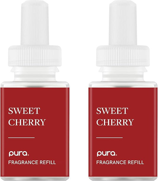 Pura Refill - Smart Home Air Diffuser - Up to 120 Hours of Premium Fragrance per Refill - Clean Diffuser Fragrance for Home & Office - 2 Pack, Sweet Cherry