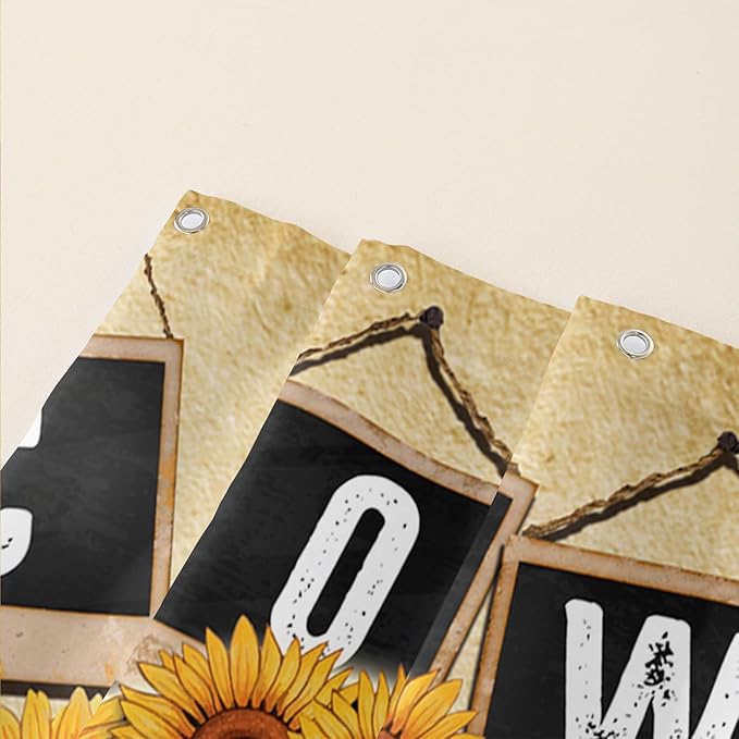 AILONEN Cow Shower Curtains for Kids Boys Girls,Farm Sunflower Cow Bath Curtains for Bathroom Decor,72" W*72" H Polyester Waterproof with 12 Plastic Hooks