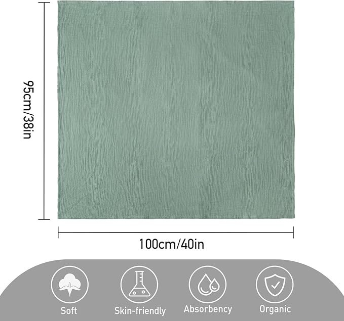 GLLQUEN BABY Muslin Swaddle Blankets for Girls Boy, 4-Pack Baby Blankets for Girl Boy, Newborn Receiving Blanket, Baby Swaddle Blanket Unisex, Baby Essentials, Registry & Gift