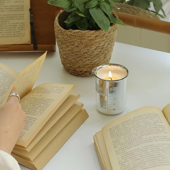 Basil Scented Candles for Men - Natural Soy Candles | Christmas Gifts for Women Men | 40 Hours Long Burning 7oz