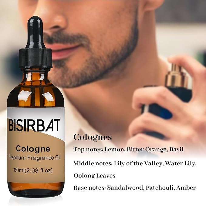 Fragrance Oil Set Gentlemen, Manliness&Colognes - Essential Oils Blend for Home, for Aromatherapy Diffuser Humidifier, Reed Diffuser Oils Refills, Highly Concentrated and Long Lasting - 60mlx2