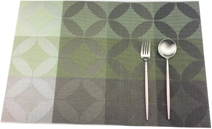 Kitchen Placemats - Heat-Resistant, Stain-Resistant, Non-Slip Set of 6 (30x45 cm, Red)