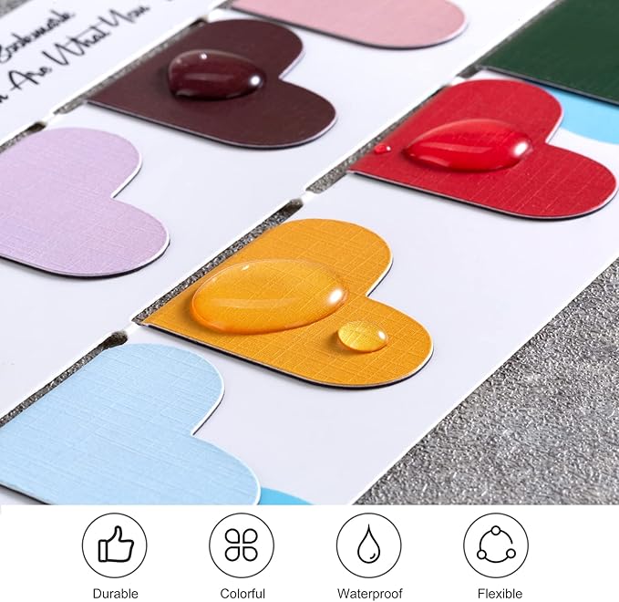 10 Pack Heart Cute Magnetic Bookmarks Bulk for Books, Assorted Magnetic Page Corner Bookmarks for Book Lovers,Women,Men,Teachers,Birthday Christmas Graduation Gift (Multicolor)