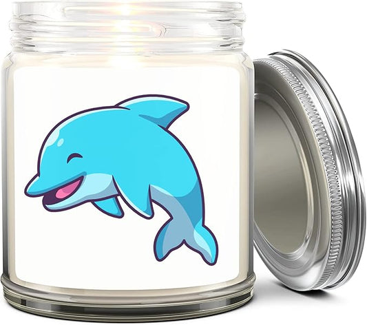 1OAK Lavender Scented Candles - Dolphin Candle - Dolphin Gifts for Women Adults - Made in USA