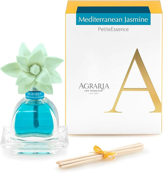 AGRARIA PetiteEssence Flower and Reed Diffuser Set, Hand Crafted Sola Flower Botanical Home Fragrance Diffuser, Scented Oil Reed Diffuser, Flower and Reed Diffuser Gift Set for All Occasions