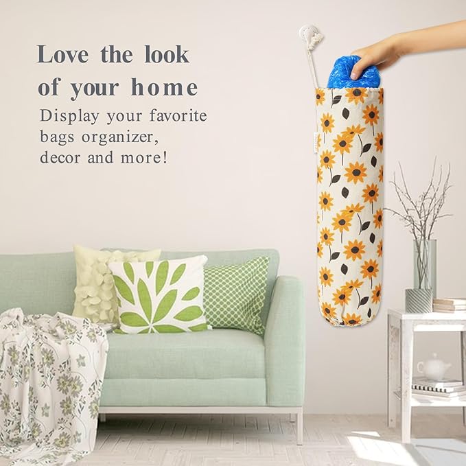 TOGETRUE Plastic Bag Holder, Wall Mount Grocery Bag Organizer Dispenser, Heavy Duty Storage Holder for Home, Kitchen, Camper