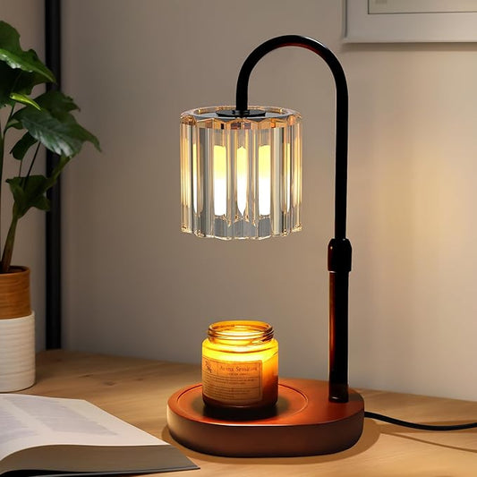 Lukasa Candle Warmer Lamp, with Timer Dimmer Adjustable Height, Birthday Gifts for Women, Mothers Day Gifts for Mom, House Warming Gift New Home, Wax Melt Warmer for Scented Jar Candles, with 2 Bulbs
