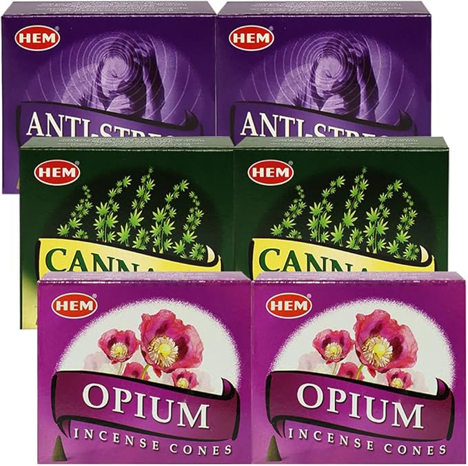 Opium Cannabis Anti Incense Cones & Holder Bundle Variety Pack from Hem Trumiri Insense Insence