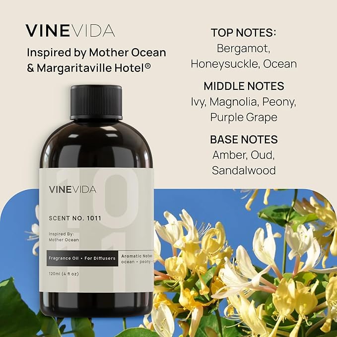 VINEVIDA Hotel Fragrance Collection - 4 Pack Diffuser Oils - Cold Air Diffusers - Scents No. 1005, 1018, 1011, 1004