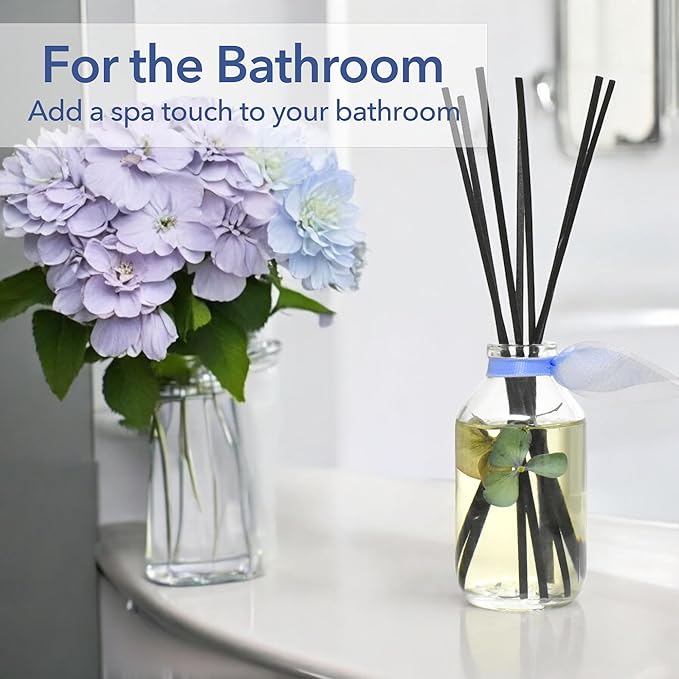 LOVSPA English Garden Reed Diffuser Sticks Gift Set - Real Hydrangea Flowers in The Bottle - Jasmine, Rose, Hyacinth & Lily of The Valley Scented Room Freshener - Made in The USA