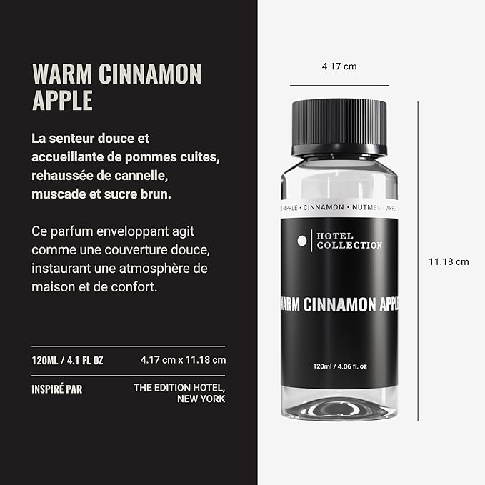 Hotel Collection | Warm Cinnamon Apple Oil Blend | Luxury Hotel Inspired Aromatherapy Scent Diffuser Oil | Apple, Cinnamon and Nutmeg 4.1 fl oz 120 mL