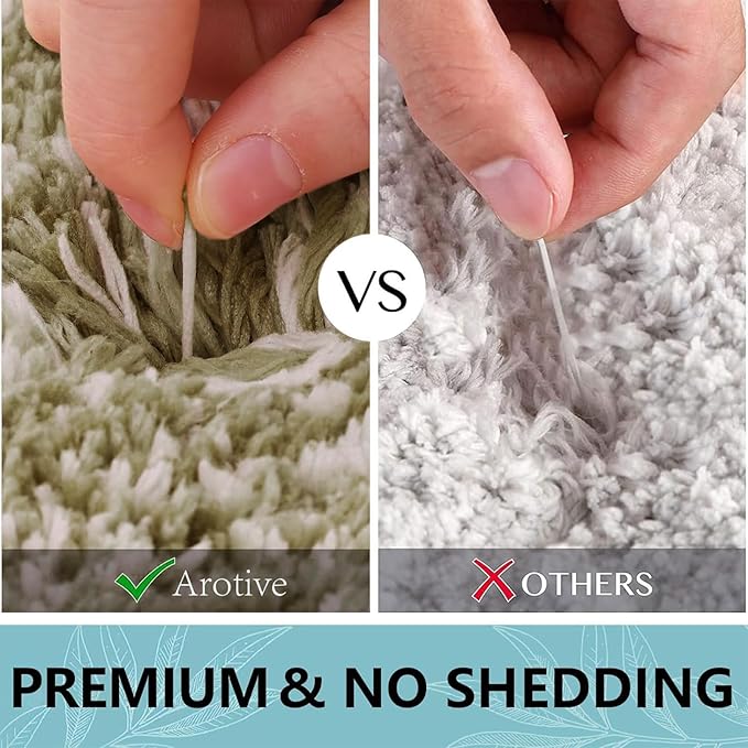 Arotive Microfiber Bathroom Rugs, Shaggy Soft and Absorbent Bath Rug, Non-Slip, Thick Plush Machine Washable Dry Bath Mats for Bathroom, Tub and Shower, 54x24, Coffee