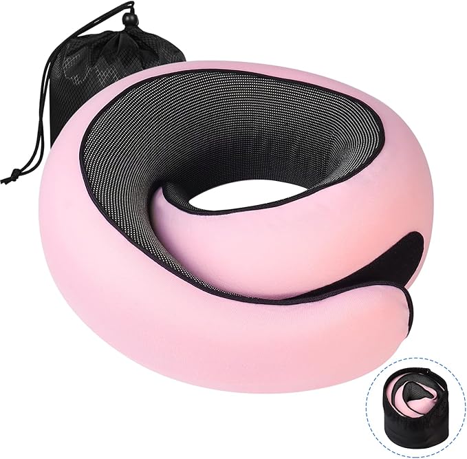 Travel Pillow Neck Pillow 2024, Memory Foam Neck Pillow Airplane, 360° Travel Neck Pillow Soft Neck Pillow for Traveling, Portable Travel Pillows for Airplanes Offices and Cars