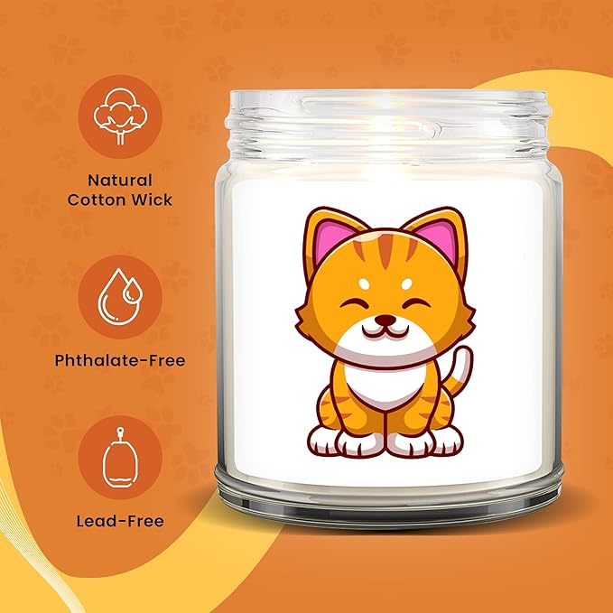 1OAK Lavender Scented Candles - Cat Lady Gifts for Women - Cat Candle - Made in USA