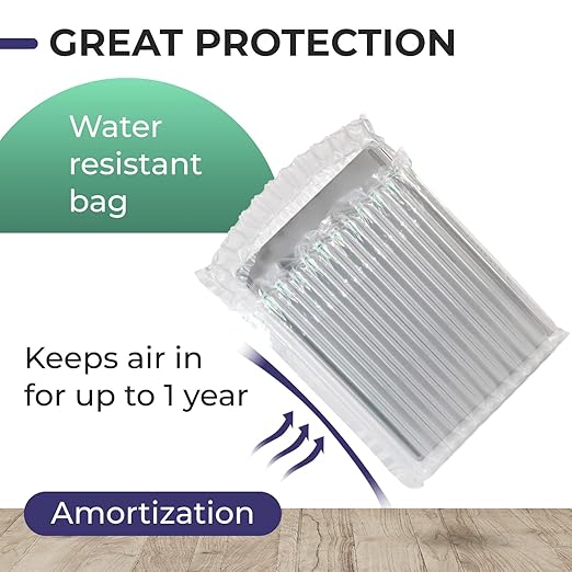 IDL Packaging Inflated 14" Laptop Protective Bags, Self Sealed, Pack of 5 - Reusable Air Column Bags for Packing, Travel and Shipping - Durable Case for Laptops and Tablets