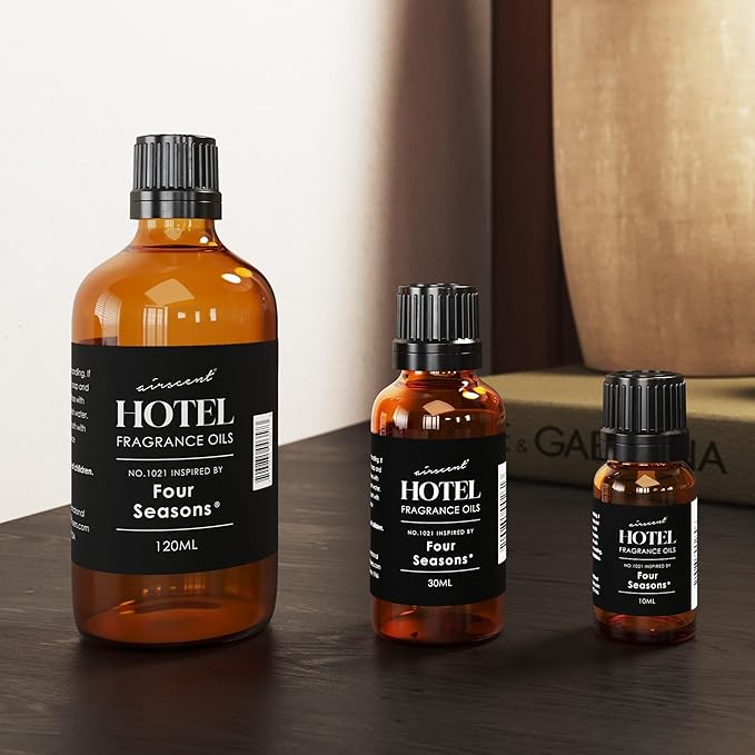 AirScent Hotel Diffuser Oil Inspired by The Four Seasons Signature Scent - Fragrance Oil No. 1021 for Ultrasonic and Waterless Diffusers and Crafting - 30 mL, 1 fl oz Glass Bottle with Dropper