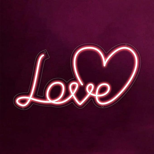 Love Neon Sign for Wall Decor, Dimmable Love Led Lights Signs Letters Signs for Wedding, Neon Light Room Decor for Party Birthday Gift Christmas Gift