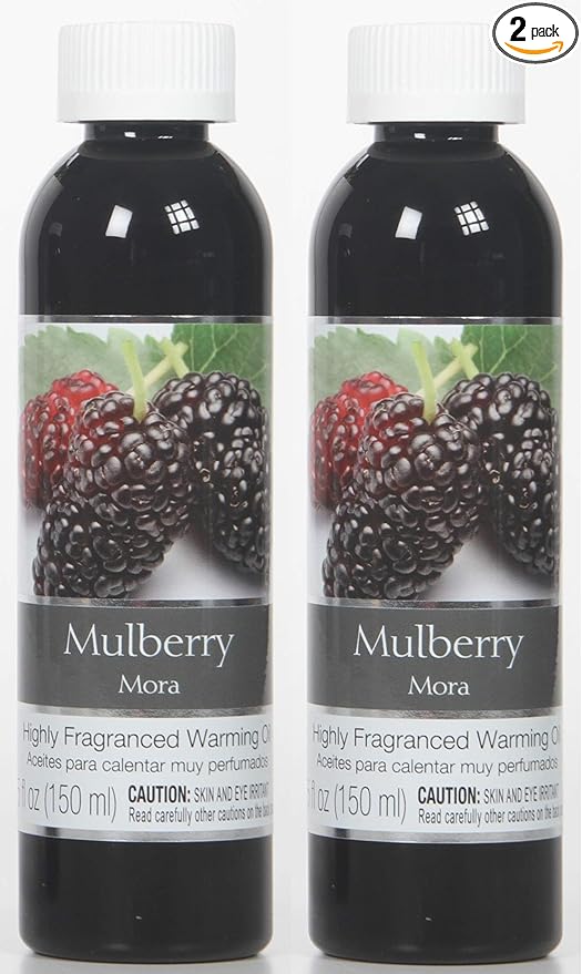Hosley Mulberry Fragrance Warming Oils, Set of 2, 5oz Each. Ideal Gift for Weddings, spa, Reiki, Meditation, Bathroom Settings.P1