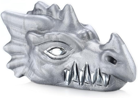 Skullis 2.0" Tera-Hertz Carved Crystal Dragone Head Skull, Crystal Healing.1488