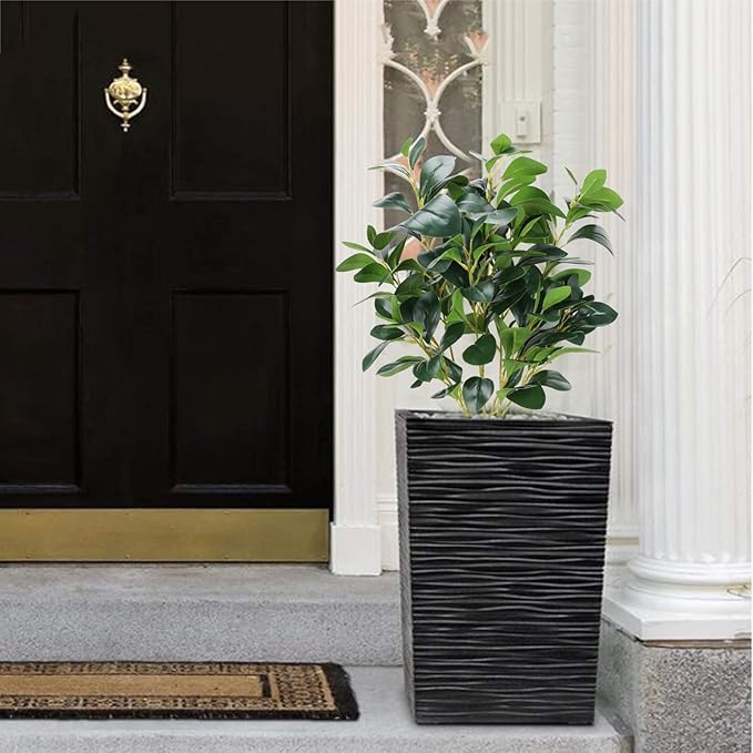 AILANDA Artificial Greenery Stems 32.3'' Long Stem Artificial Shrubs Plants Faux Eucalyptus Leaves Silk Greenery Stems Arrangement for Floor Vase Spring Floral Home Decor Wedding Table Centerpiece