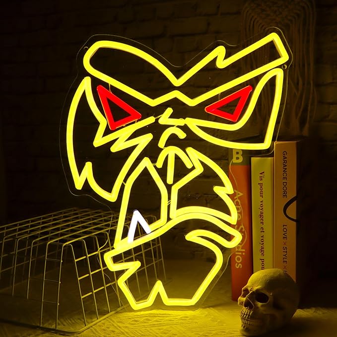 Gorilla LED Neon Sign，Jungle King & VR Game Room Decor for Kids Bedroom, Esports Room & Safari Party，USB Powered Shatterproof Design (16.5x12.6in)