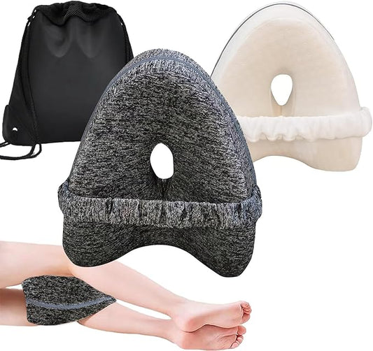 Spine Alignment Pillow - Relieve Hip Pain & Sciatica, Leg Alignment Pillow with Strap, Leg Positioner Pillows, Stand Up Pillow for Knee and Back Pain Relief, Back Support Pillow with Carry Bag