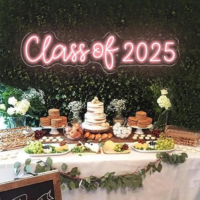 Class Of 2025 Neon Sign, Custom Congrats Grad Party LED Neon Light Sign Prom 2025 Graduation Party Backdrop Decor Welcome Sign,Gift for Graduate