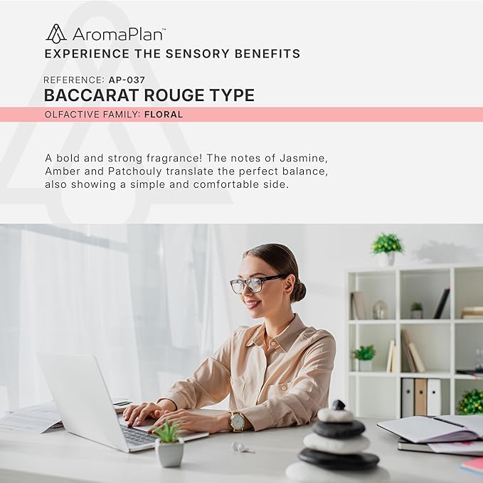 Aromaplan Hotel Scents Inspired by Baccarat Rouge 5 Fl Oz (2 Pack), Home Luxury Aroma & Hotel Fragrance Diffuser Oil for Aromatherapy- USA Made, Bigger Bottle, Bolder Aroma & Longer Lasting
