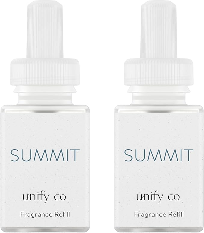 Pura & Unify Co. Home Scent Refill - Smart Home Air Diffuser Fragrance - Up to 120-Hours of Premium Fragrance per Refill - Clean & Safe Diffuser - Household Essential - 2 Pack, Summit