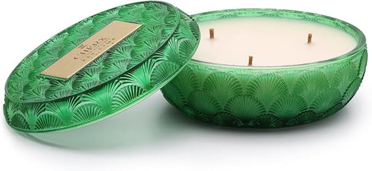 Soy Wax Glass Bowl Candle, 20-25 Hours Burn Time, Natural Essential Oils, Calming Ambiance (Bowl, Key Lime)