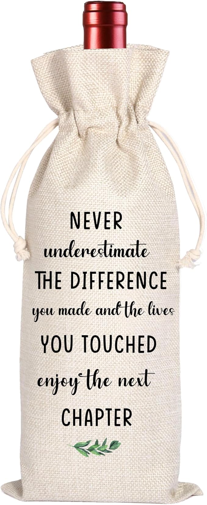 Coworker Gifts | Retirement Gifts Wine Bag | Retirement Gifts for Women Men | Retirement Gifts for Colleagues Best Friends Coworkers Boss Teachers | Retirement Party Decorations 11WB62