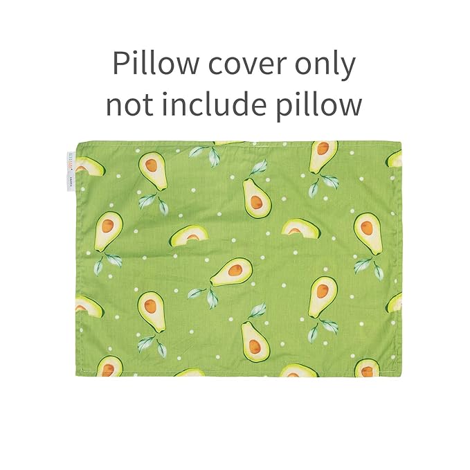 ALVABABY Cotton Toddler Pillowcases Fits 13 x 18,12 x 16 Kids Sleep Pillow 2 Pack Children Pillow Cover Envelope Kids Pillow Covers for Boys Girls Cactus Avocados 2TPW11