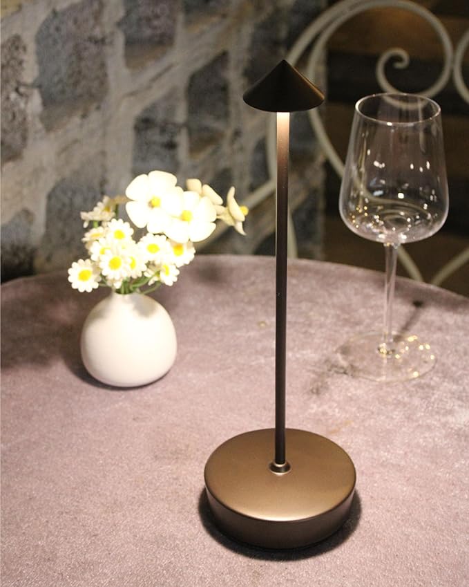 Rechargeable Cordless Table Lamp, 7000mAh Portable Led Table Light 2 Pack, Battery Operated Lamp Waterproof, Outdoor Table Lamp for Dining Restaurant Patio Bedroom Office