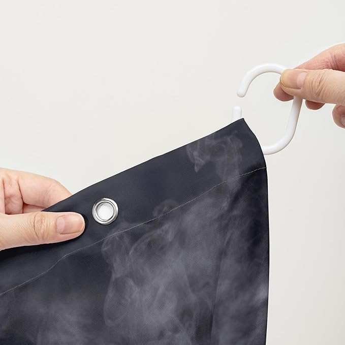 AILONEN 3D Black Cat Shower Curtain,Cat with Red Rose Polyester Cloth Bath Curtain Set for Kids Boys,Fog with Flowers Waterproof Shower Curtain for Bathroom, 72" W*78" H Black