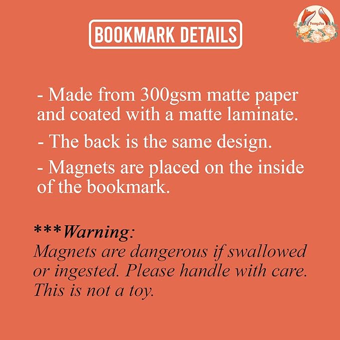 (2Pcs) Cute Highland Cow Magnetic Bookmark Book Page Markers Gift for Reading Lover Nerd Book Addict Bookish Bookworm Reader Student Teacher Office Stationery - Size 3"x2.6" When Folded