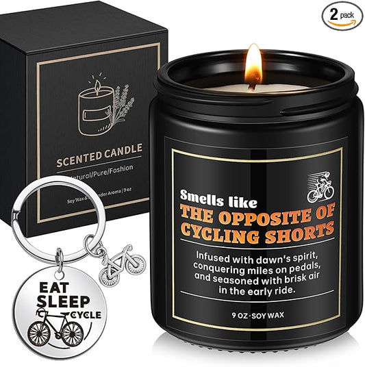 Funny Bicycle Gifts Bicycle Candle and Keychain Gifts for Men Women Set for Him and Her Ideal Gift Sport Lover Family Nurse Doctor