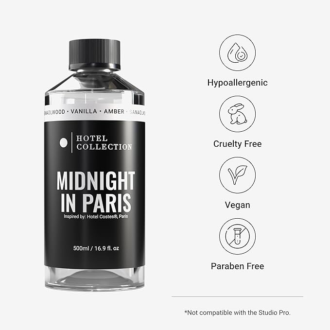 Hotel Collection Diffuser Oil-Midnight in Paris-Aromatherapy Essential Fragrance Oil-Luxury Hotel Inspired-Lemon, Bergamot, Jasmine& Amber-500ML 16.9 Fl oz