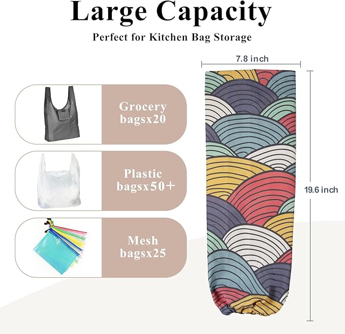 TOGETRUE Plastic Bag Holder, Wall Mount Grocery Bag Organizer and Dispenser for Home and Kitchen