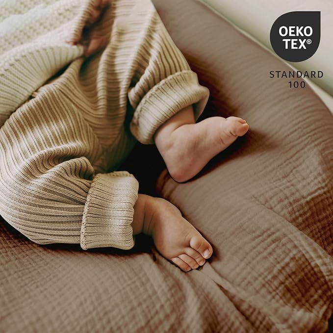 GLLQUEN BABY Muslin Swaddle Blankets for Boy and Girl, 2 Pack Neutral Baby Receiving Blankets, Soft and Breathable Newborn Essentials, Registry & Gift