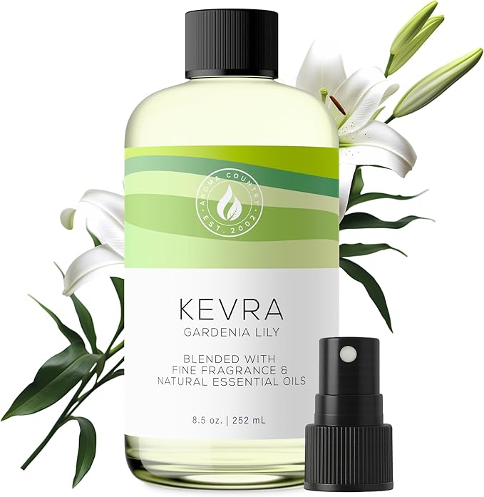 Aroma Country Kevra Diffuser Oil - Luxury Essential Oils for Diffuser Refill & Air Freshener Room Spray - Long-Lasting & Natural Home Fragrance, Garden Lily Scented Oil for Diffusers (8.5 Fl. oz)