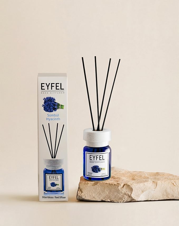 EYFEL Reed Diffusers for Home – Hyacinth Reed Diffuser Set 4.05 fl oz Oil Diffuser Sticks, Bathroom Diffuser, Home Fragrances, Scented Sticks, Home Décor